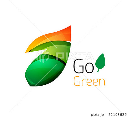 Go green logo. Green nature concept Go green logo. Green nature concept 22193626