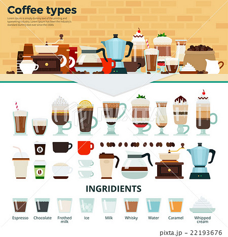 Different coffee on the table  22193676