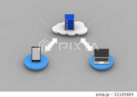 クラウドシステムのイラスト 22195864