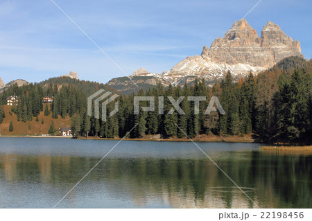 Lake Misurina at Dolomites alps, Italy  22198456