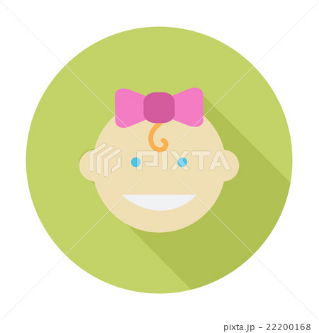 Baby girl flat icon 22200168