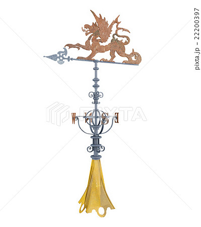 Dragon weather vane isolated on white background 22200397