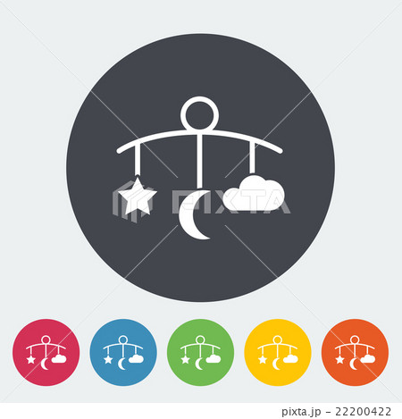 Bed carousel flat icon 22200422