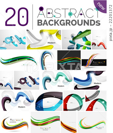 Collection of wave abstract backgrounds 22201372