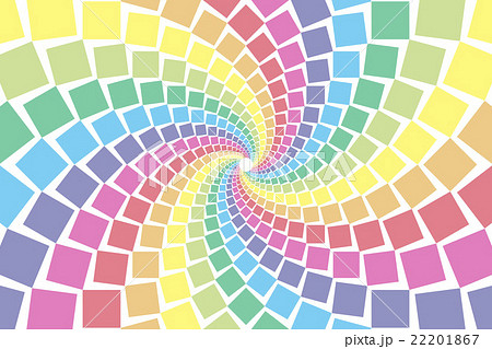 背景素材壁紙 正方形 四角形 スクエア 真四角 うず 渦巻き 渦状 螺旋状 スパイラル らせん 回転のイラスト素材