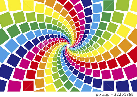 背景素材壁紙 正方形 四角形 スクエア 真四角 うず 渦巻き 渦状 螺旋状 スパイラル らせん 回転のイラスト素材