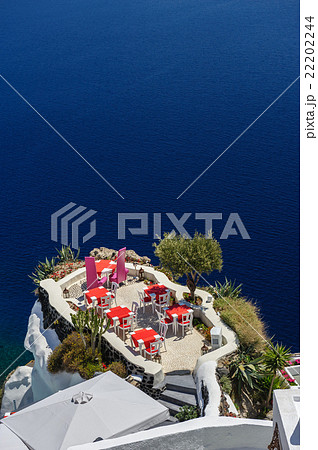 Oia luxury outdoor cafe Oia luxury outdoor cafe 22202244