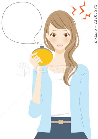 サイフを持つ女性 怒る サイフを持つ女性 怒る 22205571