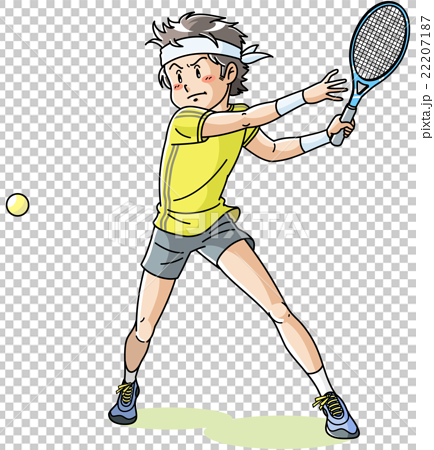 テニスプレイヤーのイラスト素材