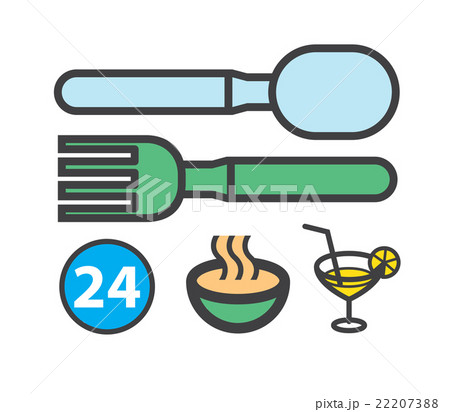 Bistro or cafe signs with fork and knife 22207388