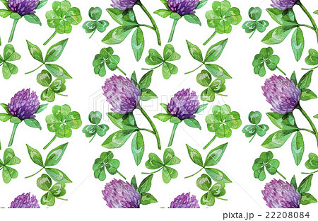 Watercolor clover seamless pattern 22208084