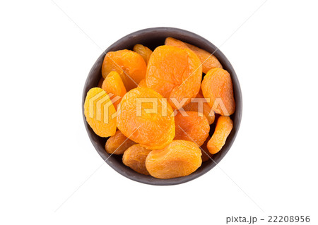Dried apricots on white background 22208956