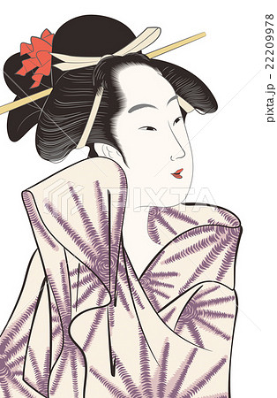 鳥高斎栄昌 郭中美人鏡 笹屋春日野のイメージイラスト 22209978