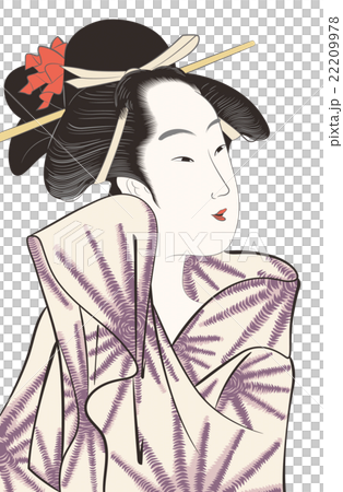 鳥高斎栄昌 郭中美人鏡 笹屋春日野のイメージイラスト 22209978