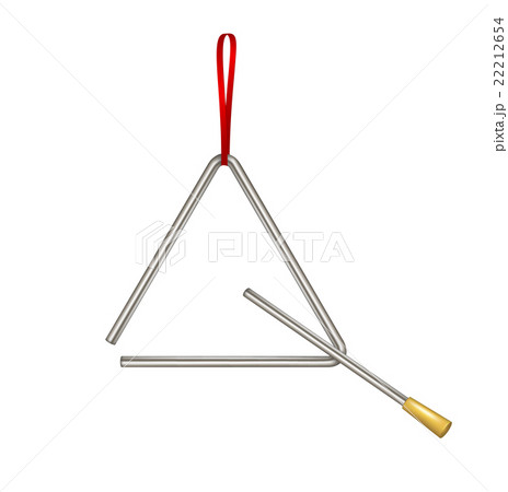 Triangle (musical instrument) in metal design  22212654