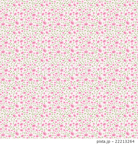 小花柄シームレス 連続 繰り返し パターン ピンク系 背景 壁紙素材のイラスト素材