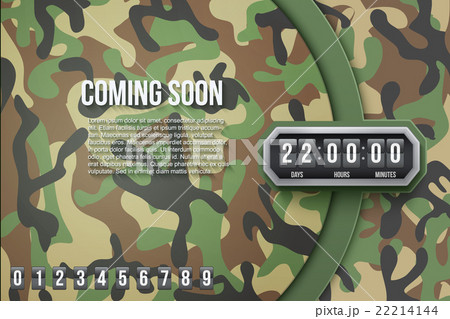 Background Coming Soon and countdown timer. Camo Background Coming Soon and countdown timer. Camo 22214144