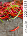 Two red hot chili peppers. 22214325