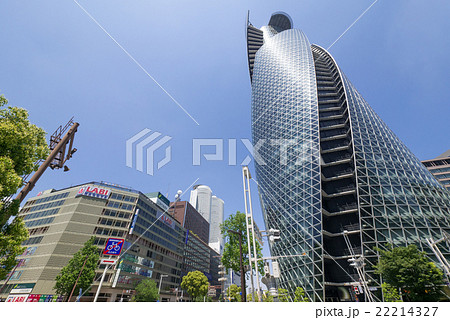 名古屋駅前都市風景　笹島交差点　スパイラル・タワーとツインタワー　 22214327