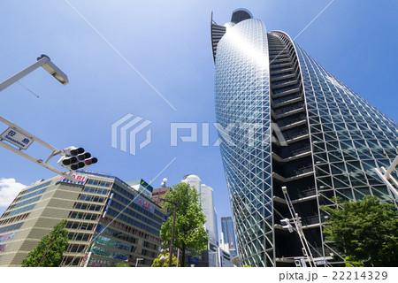 名古屋駅前都市風景　笹島交差点　スパイラル・タワーとツインタワー 22214329