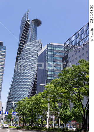名古屋都市風景　名古屋駅前　笹島交差点付近　日本生命笹島ビル前 22214356
