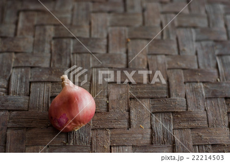 Shallots on mat background, selective focus 22214503