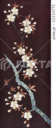 日本の紋様 絹織物 古布 帯地 刺繍 日本の紋様 絹織物 古布 帯地 刺繍 22214775