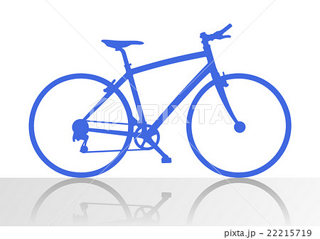 クロスバイク シルエット ロイヤルブルーのイラスト素材 22215719 Pixta