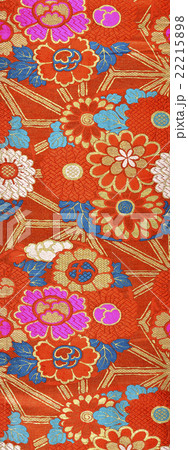 日本の紋様　絹織物　染め物　古布　刺繍 22215898