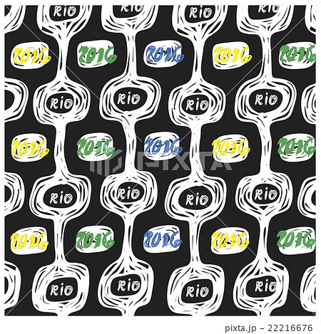 Ipanema beach pattern set. Brasil style pattern. 22216676