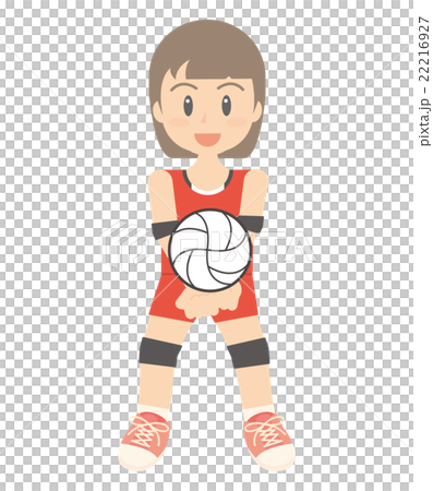 バレーボール　女子　イラスト 22216927