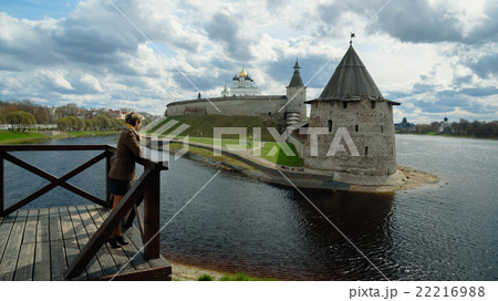 Pskov. The Kremlin on Sunny spring day Pskov. The Kremlin on Sunny spring day 22216988
