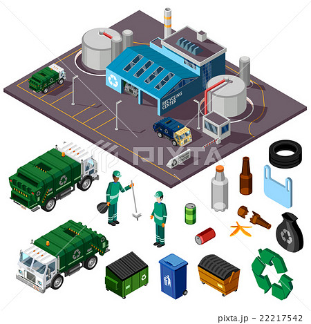 Recycling Center Isometric Design Concept 22217542