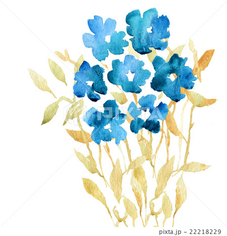 Watercolor floral bouquet of wildflowers 22218229