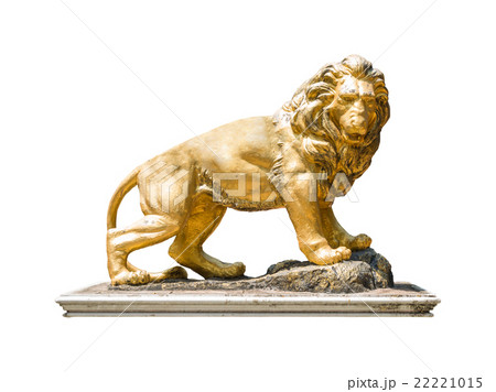 Golden lion statue Golden lion statue 22221015
