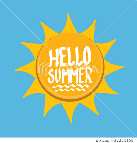 Hello Summer funny vector illustration. Hello Summer funny vector illustration. 22221159