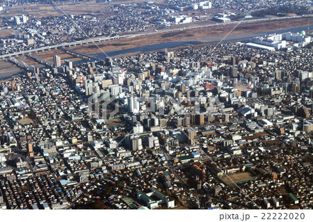 小田急小田原線の本厚木駅付近を空撮 22222020