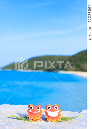 沖縄 座間味島 阿真ビーチ シーサー 沖縄 座間味島 阿真ビーチ シーサー 22223860
