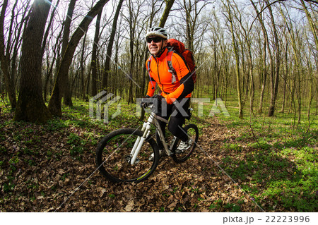 Man cyclist riding the bicycle Man cyclist riding the bicycle 22223996