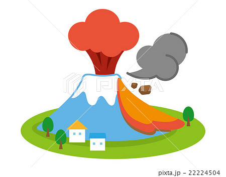 Mt Fuji Eruption Disaster Series Stock Illustration