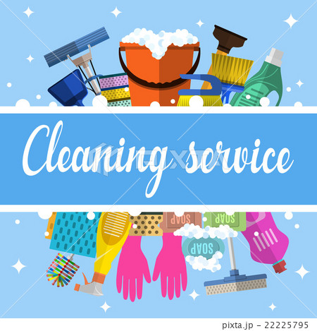 Cleaning service flat illustration 22225795