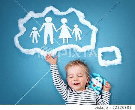 Little baby boy dreaming of a family 22226302