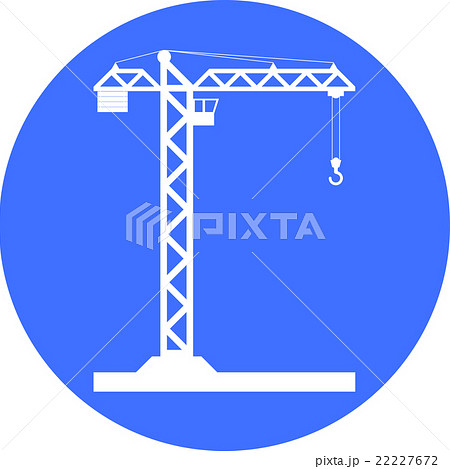 Building Tower crane icon - vector. 22227672
