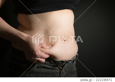 女性 メタボ お腹　贅肉 22228971
