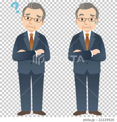 Middle-aged man business expression pose 22229426