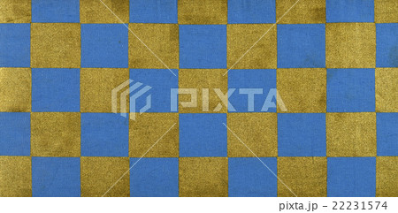 日本の紋様 絹織物 染め物 古布 市松模様 帯地 日本の紋様 絹織物 染め物 古布 市松模様 帯地 22231574