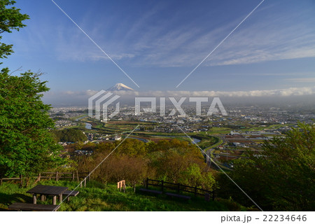 (静岡県)新緑の伊豆・日守山から富士山 (静岡県)新緑の伊豆・日守山から富士山 22234646
