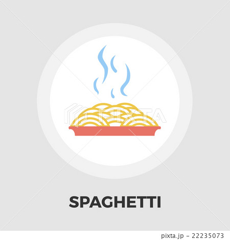 Spaghetti icon flat 22235073