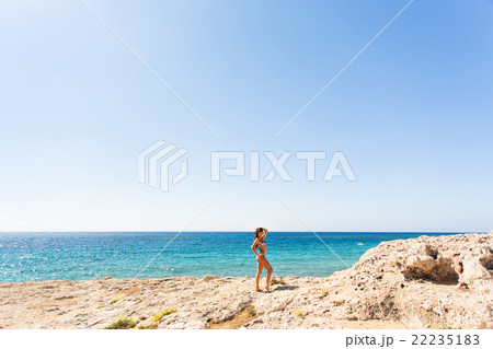 Beautiful woman in summer vacation, gorgeous model Beautiful woman in summer vacation, gorgeous model 22235183