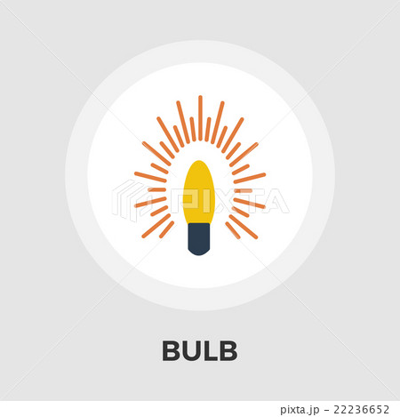 Bulb flat icon. 22236652